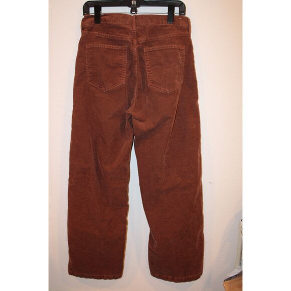 Gap High Rise Corduroy Stride Wide-Leg Pants brown button fly size 30/10 - Picture 5 of 11